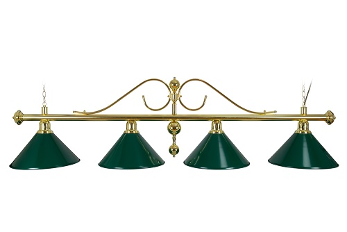 LAMP. CLASSIC ASTA ORO 4 CAMPANE VERDI